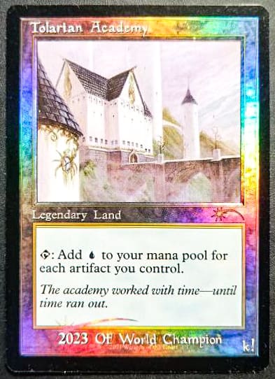 Foil Altered English Tolarian Academy, part of the first prize.