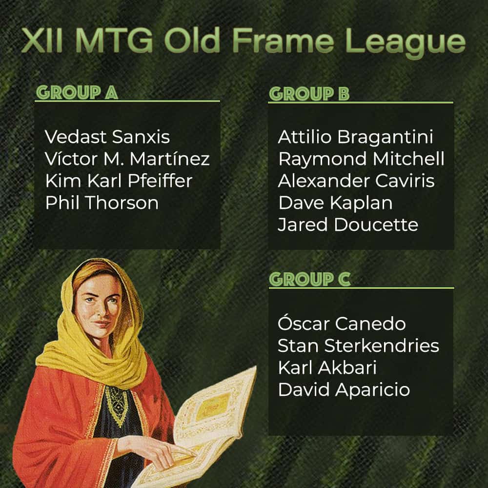 XII MTG Old Frame League Groups.